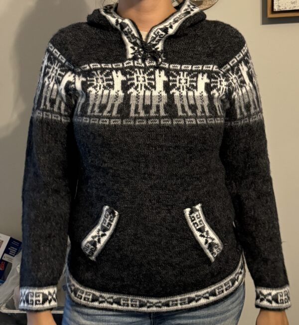 Hooded Alpaca Sweater - Image 4